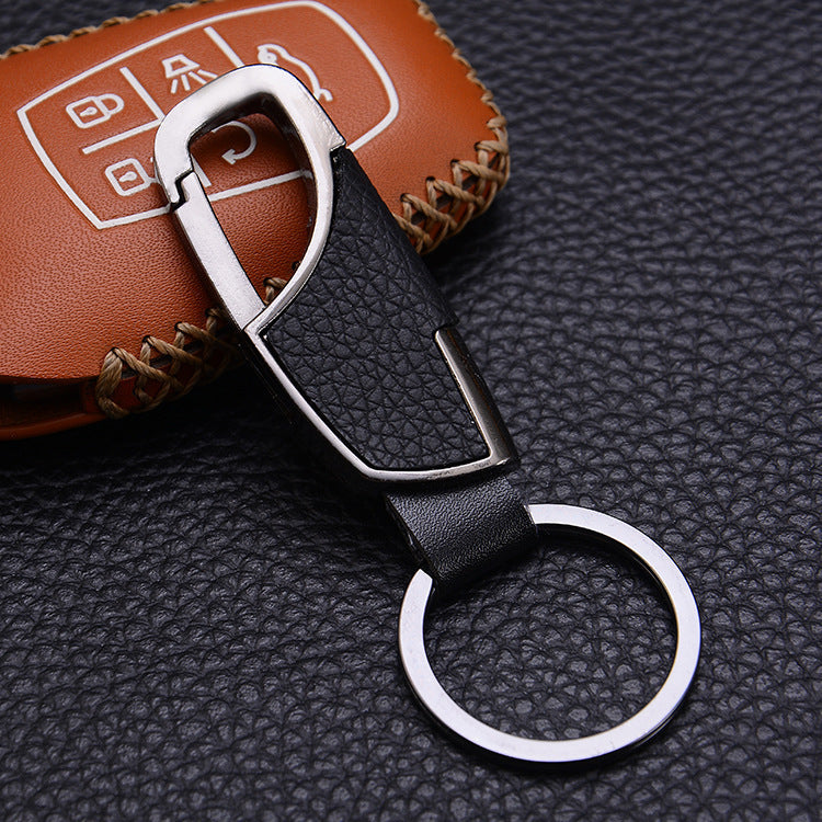 Llavero colgante de cintura de cuero genuino para hombres de metal al por mayor